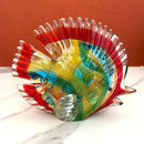 Hand blown tropical fish glass figurines living room decor