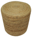 Hand Braided Jute Pouf 100% Natural Fiber - Footstool, Chair or Footrest | JP2