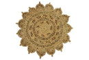Hand Braided Solid Round Natural Brown Jute Silsal Rug