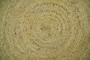 Hand Braided Solid Round natural Brown Jute Sisal Rug