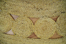 Hand Braided Solid Round natural Brown Jute Sisal Rug