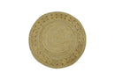 Hand Braided Solid Round natural Brown Jute Sisal Rug