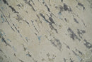 Hand Carved Abstract 8x10 Beige, Charcoal and Blue Hand Knotted Wool and Real Silk Area Rug