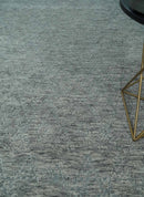 Hand carved Geometrical Design Ivory, Gray and Charcoal Hand knotted wool Area Rug