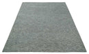 Hand carved Geometrical Design Ivory, Gray and Charcoal Hand knotted wool Area Rug