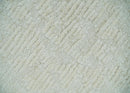 Hand carved Ivory Traditional Hand Knotted 8x10 high low Wool Area Rug