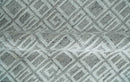 Hand carved Silver and Charcoal Traditional Geometrical Pattern Hand Knotted 8.2x10.6 Wool Area Rug
