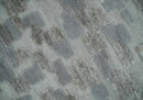 Hand carved Silver, Gray and Brown Traditional Geometrical Pattern Hand Knotted 8x10 and 9x12 Wool and Silk Area Rug