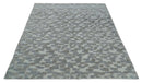 Hand carved Silver, Gray and Brown Traditional Geometrical Pattern Hand Knotted 8x10 and 9x12 Wool and Silk Area Rug