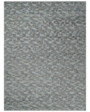 Hand carved Silver, Gray and Brown Traditional Geometrical Pattern Hand Knotted 8x10 and 9x12 Wool and Silk Area Rug