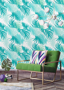 Hand Drawn Tropical leaves Wallpaper