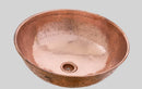Hand Engraved Copper Vessel Sink, Round Bowl Vessel Sink