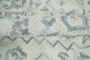 Traditional Silver and Ivory Hand Tufted Wool 5x8 Textured Loop Area Rug