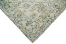 Hand Tufted 5x8 Beige and Blue Wool Textured Loop Area Rug