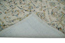 Hand Tufted 5x8 Beige and Blue Wool Textured Loop Area Rug