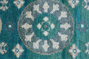 Hand knotted 2.6x8 Teal Traditional Khotan Design Wool Area Rug