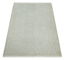Hand Knotted 2x3 Beige and Ivory Traditional Persian Oushak Wool Rug | N6223