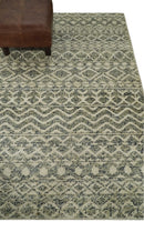 Hand Knotted 4x6 Beige, Camel and Olive Modern Contemporary Southwestern Tribal Trellis Recycled Silk Area Rug