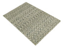 Hand Knotted 4x6 Beige, Camel and Olive Modern Contemporary Southwestern Tribal Trellis Recycled Silk Area Rug