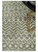 Hand Knotted 4x6 Beige, Camel and Olive Modern Contemporary Southwestern Tribal Trellis Recycled Silk Area Rug
