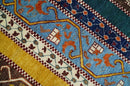 Hand Knotted 4x6 Multicolor Striped Wool Southwestern Lori Gabbeh Rug