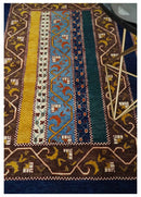 Hand Knotted 4x6 Multicolor Striped Wool Southwestern Lori Gabbeh Rug