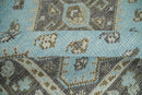 Hand knotted 4x6 Persian Blue and Brown Antique Vintage Wool Area Rug