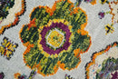 Hand Knotted 4x6 Silver, Mustard and Gold Persian Oushak Recycled Silk Area Rug