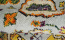 Hand Knotted 4x6 Silver, Mustard and Gold Persian Oushak Recycled Silk Area Rug