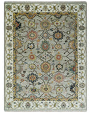 Hand Knotted Mustard and Ivory Traditional Oriental Oushak Custom Made Wool area Rug