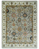 Hand Knotted Mustard and Ivory Traditional Oriental Oushak Custom Made Wool area Rug