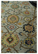Hand Knotted Mustard and Ivory Traditional Oriental Oushak Custom Made Wool area Rug