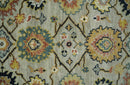 Hand Knotted Mustard and Ivory Traditional Oriental Oushak Custom Made Wool area Rug