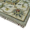 Hand Knotted Mustard and Ivory Traditional Oriental Oushak Custom Made Wool area Rug