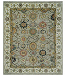 Hand Knotted Mustard and Ivory Traditional Oriental Oushak Custom Made Wool area Rug