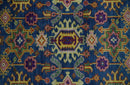Hand Knotted Blue and Beige Persian Design Wool Rug