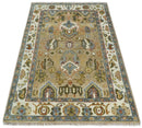 Beige and Ivory Hand knotted Traditional Oriental Oushak Multi Size Wool Area Rug
