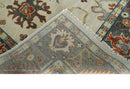 Hand Knotted Ivory and Charcoal Traditional Oriental Oushak Multi size Wool Area Rug