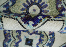 Hand Knotted 5x8 Beige, Blue and Olive Modern Style Recycled Silk Area Rug