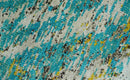 Hand Knotted 5x8 Blue, Ivory and Brown Modern Abstract  Recycled Silk Area Rug