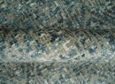 Hand Knotted 5x8 Brown, Teal and Ivory Antique Persian Style Contemporary Bamboo Silk Area Rug | OP100