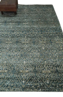 Hand Knotted 5x8 Brown, Teal and Ivory Antique Persian Style Contemporary Bamboo Silk Area Rug | OP100