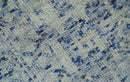 Hand Knotted 5x8 Ivory and Blue Modern Contemporary Recycled Silk Area Rug