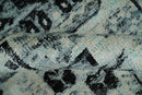 Hand Knotted 5x8 Ivory, Silver and Black Geometric Style Bamboo Silk Area Rug