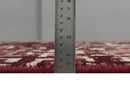 Hand Knotted 5x8 Maroon and Beige Modern Abstract Contemporary Recycled Silk Area Rug