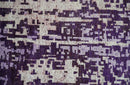 Hand Knotted 5x8 Purple, and Ivory Modern Abstract Recycled Silk Area Rug