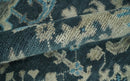 Hand Knotted 5x8 Vintage Oriental Oushak Blue and Camel Wool Area Rug | TRDCP8B