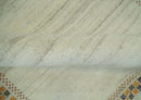 6x8 Hand Knotted Ivory multicolor Stripes Antique Traditional Wool Southwestern Lori Gabbeh Rug | TRDPC20