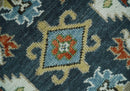 Teal and Ivory Traditional Oriental Oushak Custom Made Hand Knotted Wool Area Rug