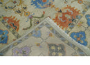 Hand knotted 8x10 All Wool Beige and Gray Traditional Antique Persian Oushak Area Rug | TRDCP837810